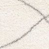 5' X 8' Ivory Modern Uneven Lattice Area Rug