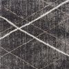 4' X 6' Gray Modern Distressed Lines Area Rug