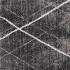 5' X 8' Gray Modern Distressed Lines Area Rug