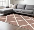 7' X 9' Beige Geometric Area Rug