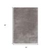 4' X 6' Gray Modern Solid Shag Area Rug