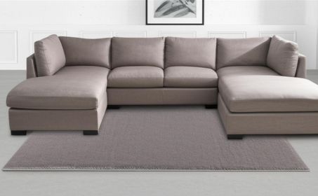 7' X 9' Gray Shag Area Rug
