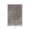 5' X 8' Ivory Modern Solid Shag Area Rug