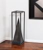 Petite Black Metal Framed Pyramid Decor Piece