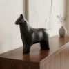 Black Cast Aluminum Horse Shaped Sculpture