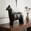 Black Cast Aluminum Horse Shaped Sculpture