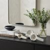 Set Of Three White Wooden Measuring Cup Decor