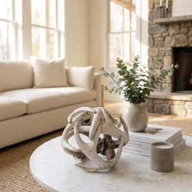 Petite White Resin Antler Shaped Sculpture