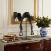 Black English Horse Saddle Sculpture