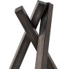 12" Gunmetal Gray Metal Abstract Geometric Tabletop Sculpture