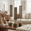 Set Of Three Gold Abstract Metal Cutout Tabletop Decor Pieces