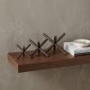 8" Rustic Metal X Decorative Sculpture