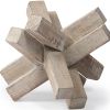 6" Rustic Brown Wood Jack Tabletop Sculpture