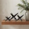 Set of Three Black Cast Iron Star Tabletop Sculptures