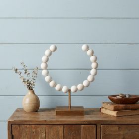 Petite White Beaded Sculpture