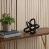 Petite Black Metal Chain Link Sculpture