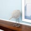 Off White Resin Bird Sculpture