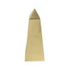 Set Of Two Gold Metal Elongated Pyramid Decor Pieces