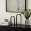 Set Of Two Black Metal Test Tube Decor Pieces