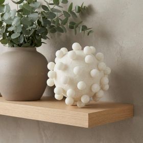 6" Ivory Knobby Nubs Resin Sphere