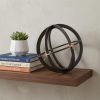 Petite Black Metal Circular Decorative Object
