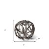 Petite Silver Metal Tree Branch Sculpture