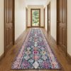13' Runner Blue and Ivory Oriental Runner Rug