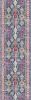 15' Runner Blue and Ivory Oriental Runner Rug