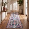 2' X 6' Navy Oriental Area Rug