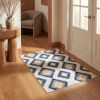 2' X 4' Blue Ikat Kilim Area Rug