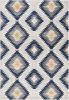 2' X 4' Blue Ikat Kilim Area Rug
