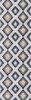 2' X 6' Blue Ikat Kilim Area Rug