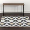 4' X 6' Blue Ikat Kilim Area Rug