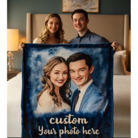 Custom Photo Blanket Personalized Fleece Throw | 350gFlannel | Same-Day Shipping | Perfect Gift for Family & Friends 30"X40”