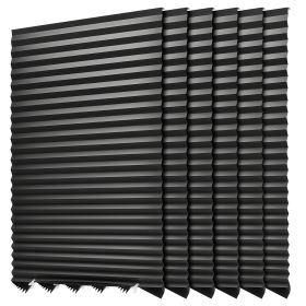 Paper Blinds, 6 Pack, 36 in x 72 in, Temporary Blackout Pleated Paper Shades, No Tools No Drilling, Pleated Blinds with Adhesive