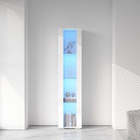 Side cabinet with aluminum strip lamp,