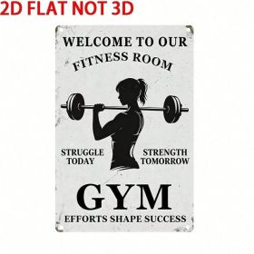 CIFbuy 2D Flat Metal Tin Sign Welcome To Our Gym, Fitness Room Decor 8x12 Man Cave（Sign WikSign, Sign WikSign, Theme Self-pickup Logiopics）