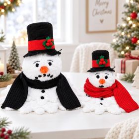 2 Pack Plush Melting Snowman Decorations, Cute Christmas Winter Decor (Option: White)