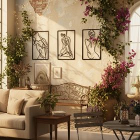 CIFbuy 3 Pieces Minimalist Abstract Line Metal Wall Art, Modern Wall Sculpture Decor for Indoor Outdoor, for Indoor Outdoor, Hanging Accent, for (Option: 63871323)