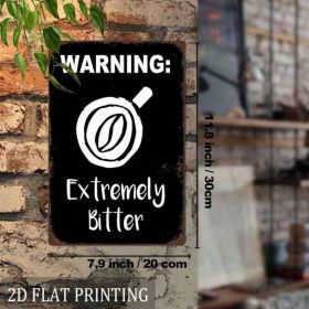 CIFbuy Vintage 2D Retro Metal Sign Coffee Bean Pattern Tin Plate 12x8 Inches, Sign Coffee Bean Pattern Tin Plate 12x8 Inches, Bar Garage Man Cave (Option: Y)