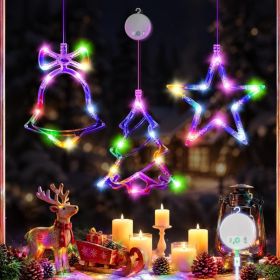 3 Pack Rechargeable Christmas Window Lights (Option: Multi)