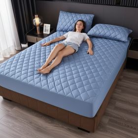 1PC Quilted Fitted Sheet Deep Pocket Mattress Protector Soft Breathable Bed Sheet For Bedroom (Option: 78x80 inch)
