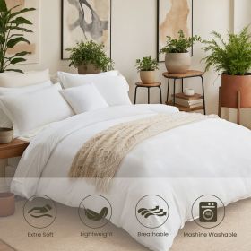 Three-piece Bedding Set With Solid Color Quilt Cover And Pillowcase, Three-piece Bedding Set - Super Soft Microfiber Hotel Series - Brushed Super (Option: 229cmX229cm 6pcs)