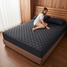 1PC Diamond Quilted Mattress Fitted Sheet, Deep Pocket Stretch Bed Cover For Bedroom (Option: 72x84 inch)