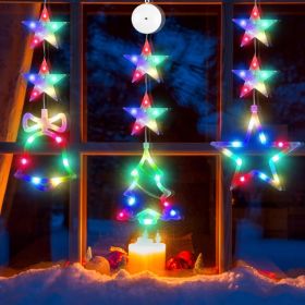 3 Pack Christmas Window Lights, Tree, Bell & Star LED Decor (Option: Multi)