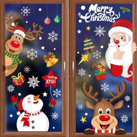 256-Piece Christmas Window Clings, 8 Sheets Of Reusable Holiday Decals (Option: Multi)