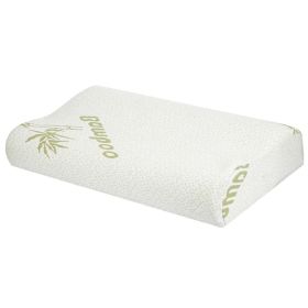 Bamboo Memory Foam Sleep Pillow Contoured Cervical Orthopedic Pillow Neck Support Breath Pillow (Option: STANDARD)