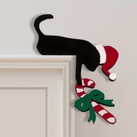 Christmas Door Topper, Funny Snowman Santa Claus Top Door Frame Decor, Holiday Wall & Window Decoration For Christmas Party (Option: Multi)