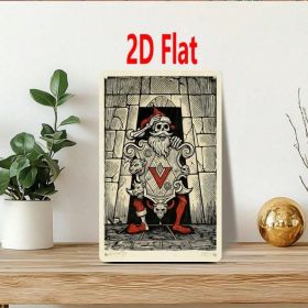 Funny Skull Christmas Sign 2D Flat, Skull With Christmas Hat Shield 7.9x11.8 (Option: A)
