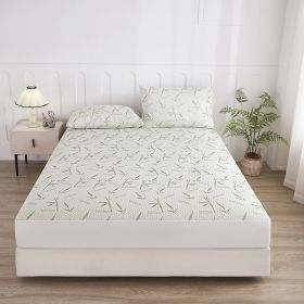 1PC Bamboo Cooling Fitted Sheet, Breathable Mattress Cover, Soft Deep Pocket Bed Sheet For Bedroom (Option: 54x75 inch)